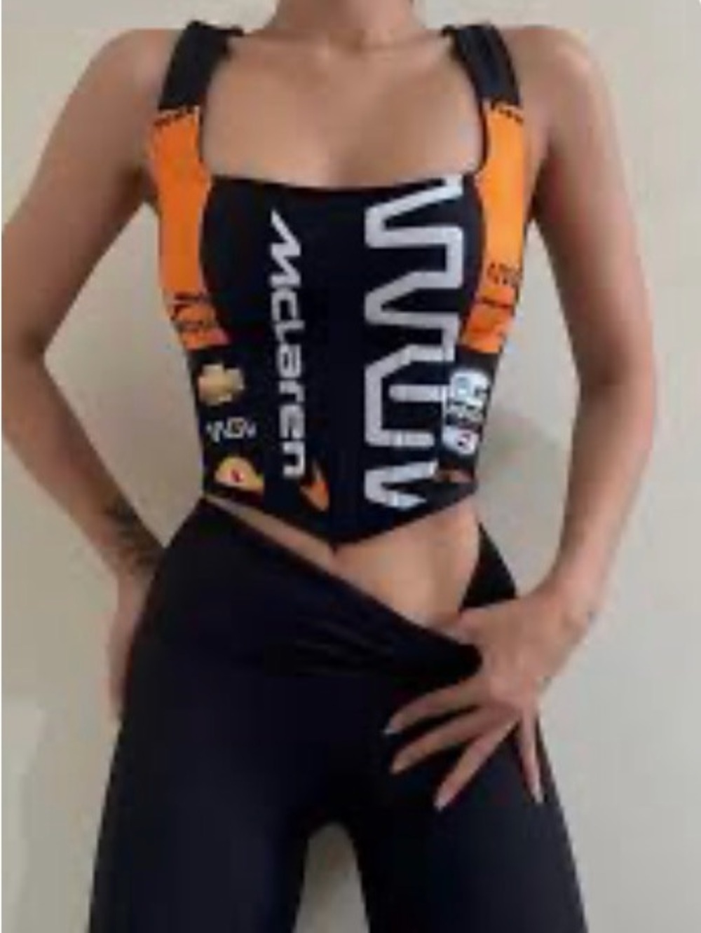 McLaren racing corset crop top